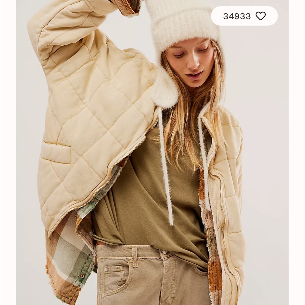 Free People Dolman jacket in color vanilla creme. Size small.